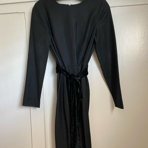 J. Crew Black Midi Dress